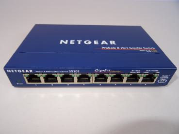 Netgear ProSafe Switch - Model GS108 v3, mit Netzteil